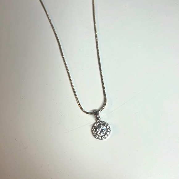 3 Carat Certified Moissanite Necklace and 3 Carat Single Stone